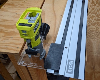 Router Plate Track Saw Guide — Fits P2P 6" Acrylic Router Plates | Track Saw Rail Router Guide