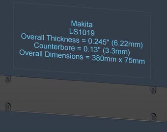Wkładka Makita LS1019 Zero Clearance - od pikseli do prototypu - wiele opcji drewna