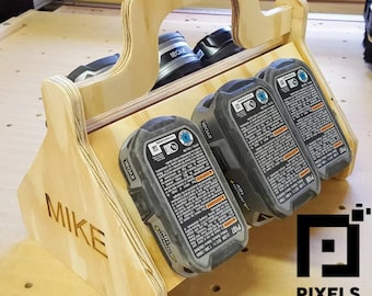 Ryobi 18V Battery Carrier Kit — Wall-Mount Shop Storage | Assembly Required
