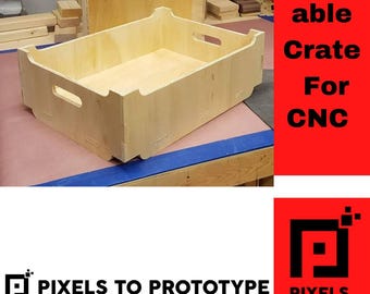 Stackable Crate - 3 Sizes - Design Files for CNC (.f3d, .step, .skp, .dxf, .dwg, .stl)