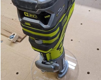 6in Circle Acrylic Base for Ryobi Router ONE+ Cordless P601 Trim Router - Pixels to Prototype Ridgid R2401 R86044