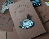 Wake and bake enamel pin