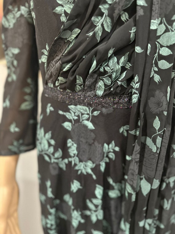 Black and green floral printed maxi dress Black and green floral printed maxi dress