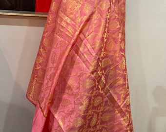 Pink banarsi silk Dupatta