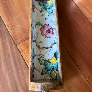 Handcrafted wooden snacks platter