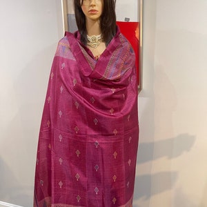 Hot pink silk fabric Dupatta