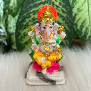 Marble finishing lord Ganesha statue