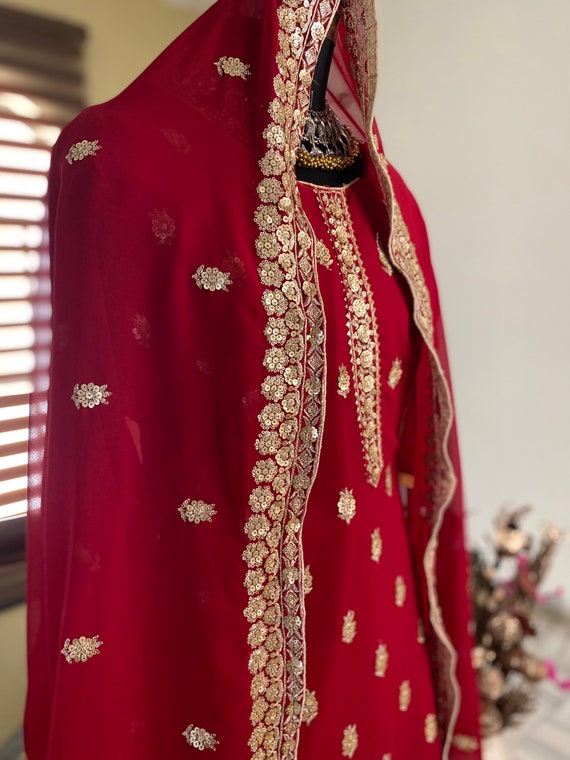 Imperial Red Net Silk Bridal Lehenga Heavy Stone Work SIF119191 –  ShreeFashionWear