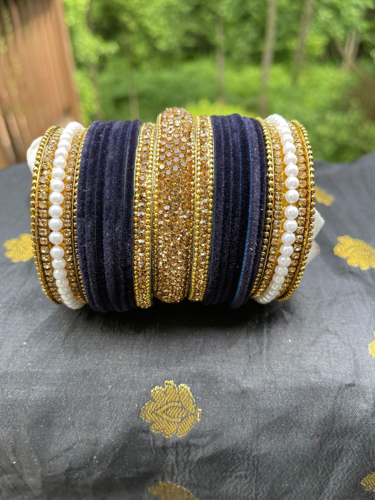 Navy blue best sale bangles