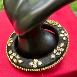 Silk Thread single hand Kada  Bangles: Black Color