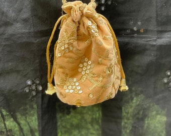 Embroidered potli bag/wedding potli bag/handmade potli bag