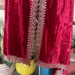 Red Velvet Shawl | Bridal Shawl | Bridesmaid Shawl | Groom Shawl | Shawls and Wraps | Wedding Shawl | Wedding Gift | Wedding Cape.