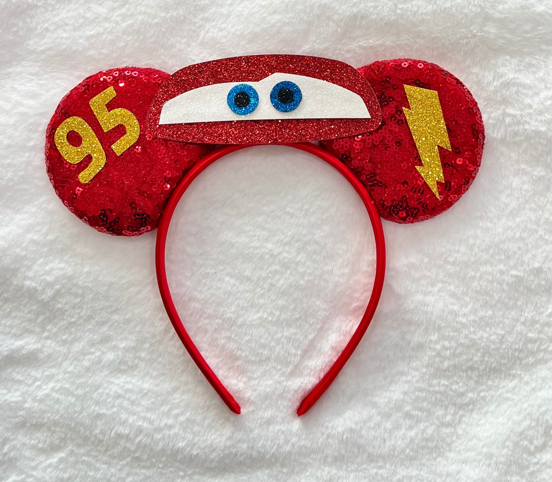 CARS Lightning Mcqueen Race Car Mouse Ears Boys Girls, Race Car Boy Mouse Ears, 95 Cars Mouse