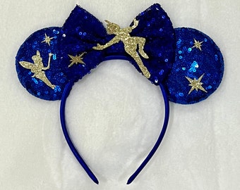 Peter Pan Ears, Mickey Ears, Minnie Ears, Mouse Ears, Peter Pan Headband, Characters Ears, Tinkerbell Ears, Blue Minnie Ears