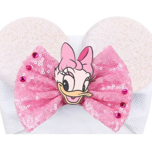 Babyhug Disney Free Size Headbands With Minnie Mouse & Daisy Duck Pack of 2 - Multicolour