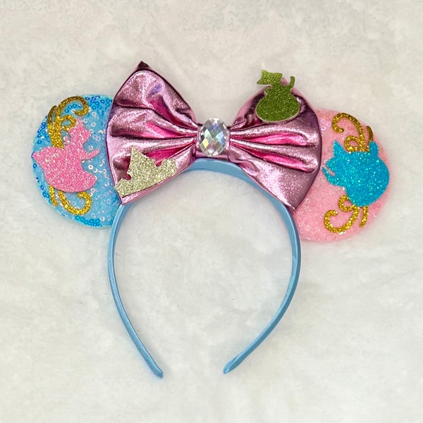 Cinderella Fairy Godmother Headband Ears, Fairy Princess Minnie Ears, Fairy Godmother Headband, Cinderella Ears