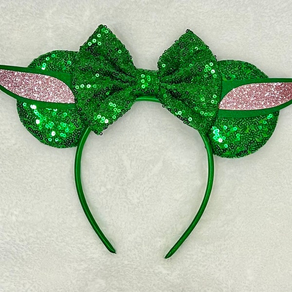 Alien Ears, Mickey Ears, Baby Alien Mickey Ears, Minnie Ears, Mouse headband, Green Alien Ears, S Wars Ears