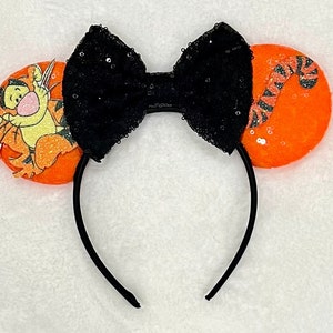 Tigger Winnie Pooh Minnie Ears, Tigger Ears, Black Orange Ears, Minnie Ears, Character Ears