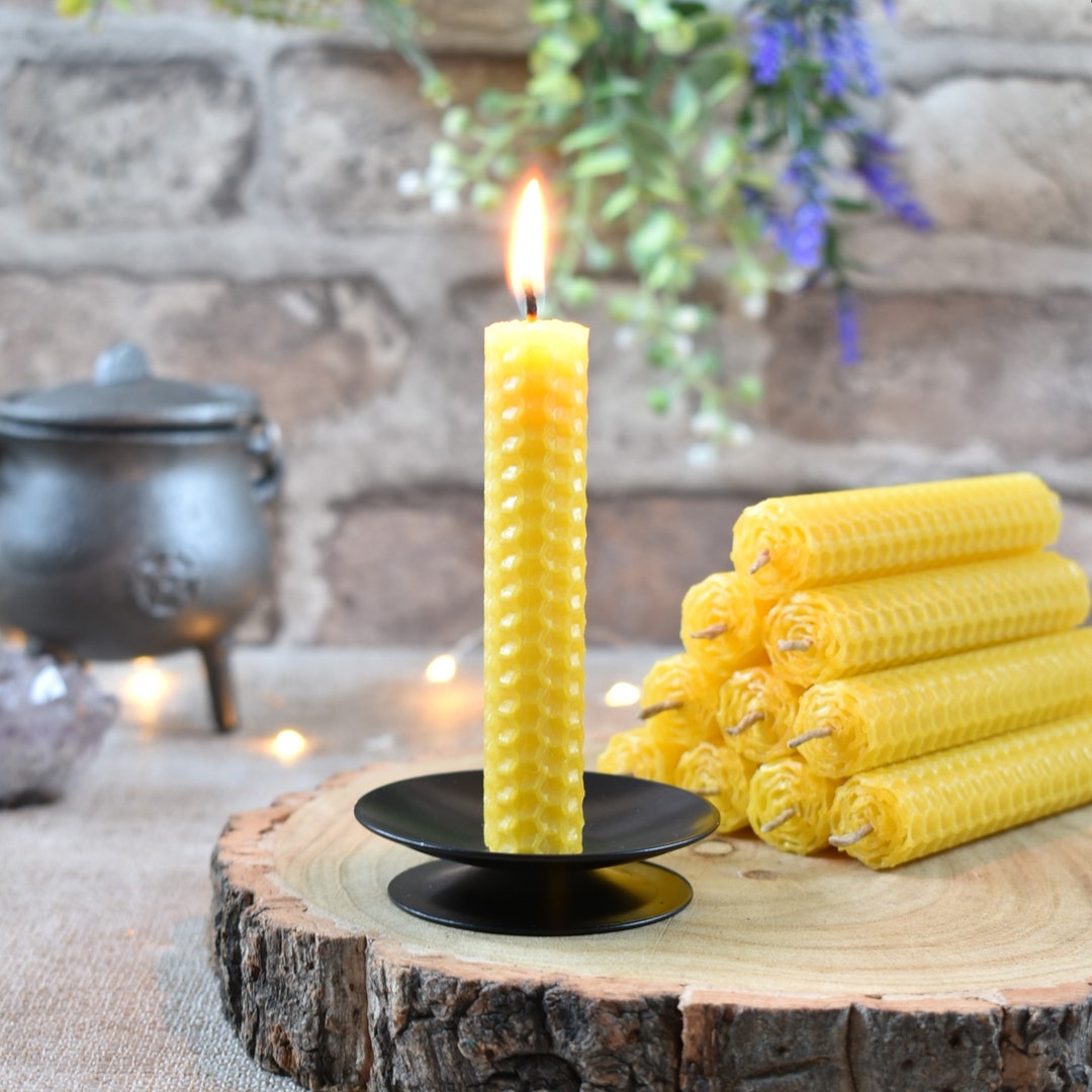 Yellow Beeswax Spell Candles Witchcraft Ritual Supplies Etsy UK