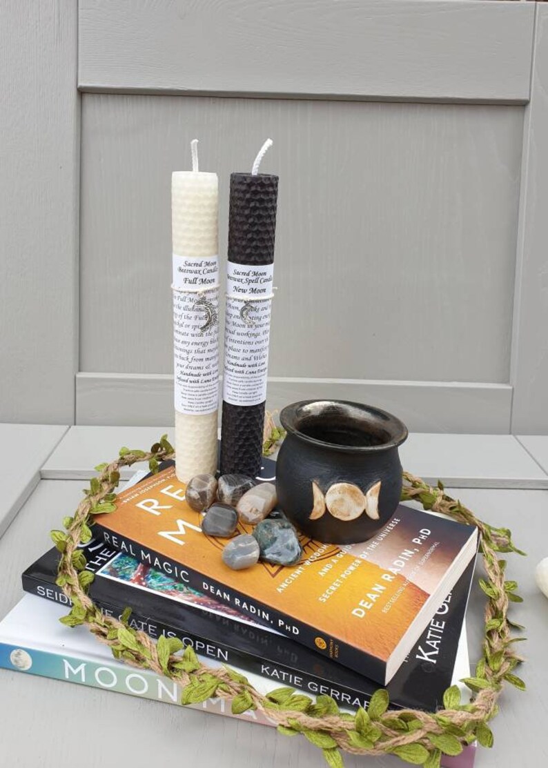 New Moon & Full Moon Ritual Candle's Altar Candle Spell Etsy