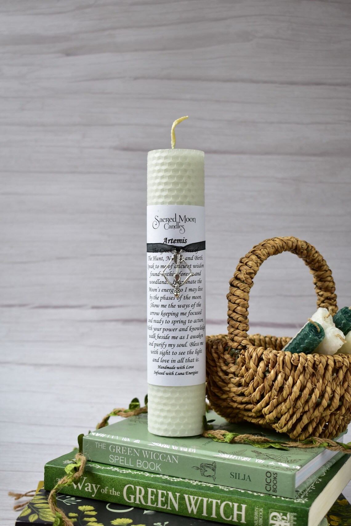 Artemis Greek Goddess Altar Candle Witchcraft Supplies Etsy