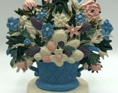 Painted Cast Iron Flower Bouquet Figurine Statue Door Stop Midwest Importers of Cannon Falls, Inc.