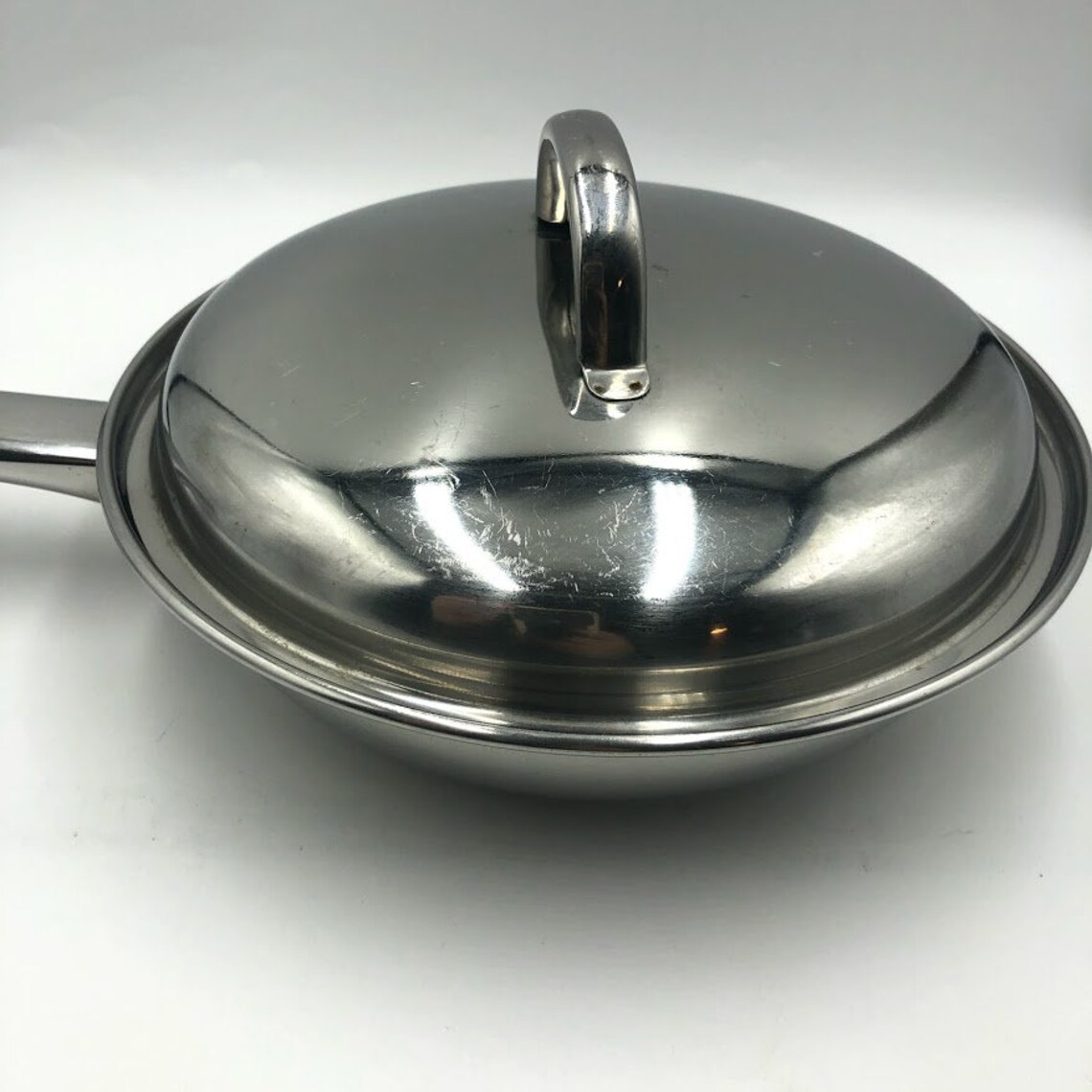 Chef's Mark Preferred Quality Stainless Skillet With Lid Cookware Food Cooking Etsy