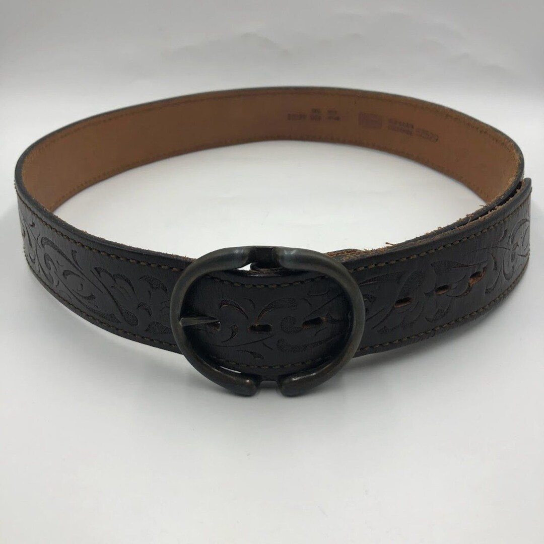 Vintage Sears Top Grain Steerhide Brown Leather Belt Men's Western
