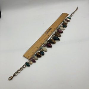 Vintage Chloe and Isabel Multi Colored Crystal Stone Fashion Statement Necklace image 9