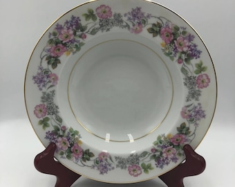 Vintage Noritake China From Japan Roselane Set of 4 Soup Salad Bowls Gold Rim | Dinnerware | Serveware