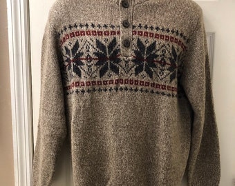 Vintage Tricots St. Raphael Men's Large Sweater Pullover Mock Neck