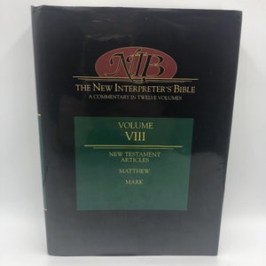 Vintage NIB The New Interpreter&#39;s Bible Volume VIII Matthew Mark New Testament Articles | Religious | Spiritual | Christian