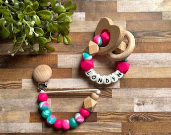 Queen of Hearts Valentine's Day Baby Toy Collection - Valentine's Day - Cute Pacifier Clip - Baby Valentine's Gift - Personalized Rattle Toy