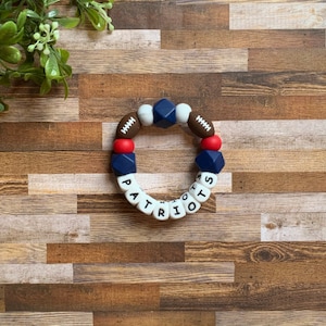 New England Patriots Baby Toy Collection Pacifier Clip Rattle Toy Baby ...