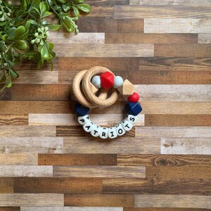 New England Patriots Baby Toy Collection Pacifier Clip Rattle Toy Baby ...