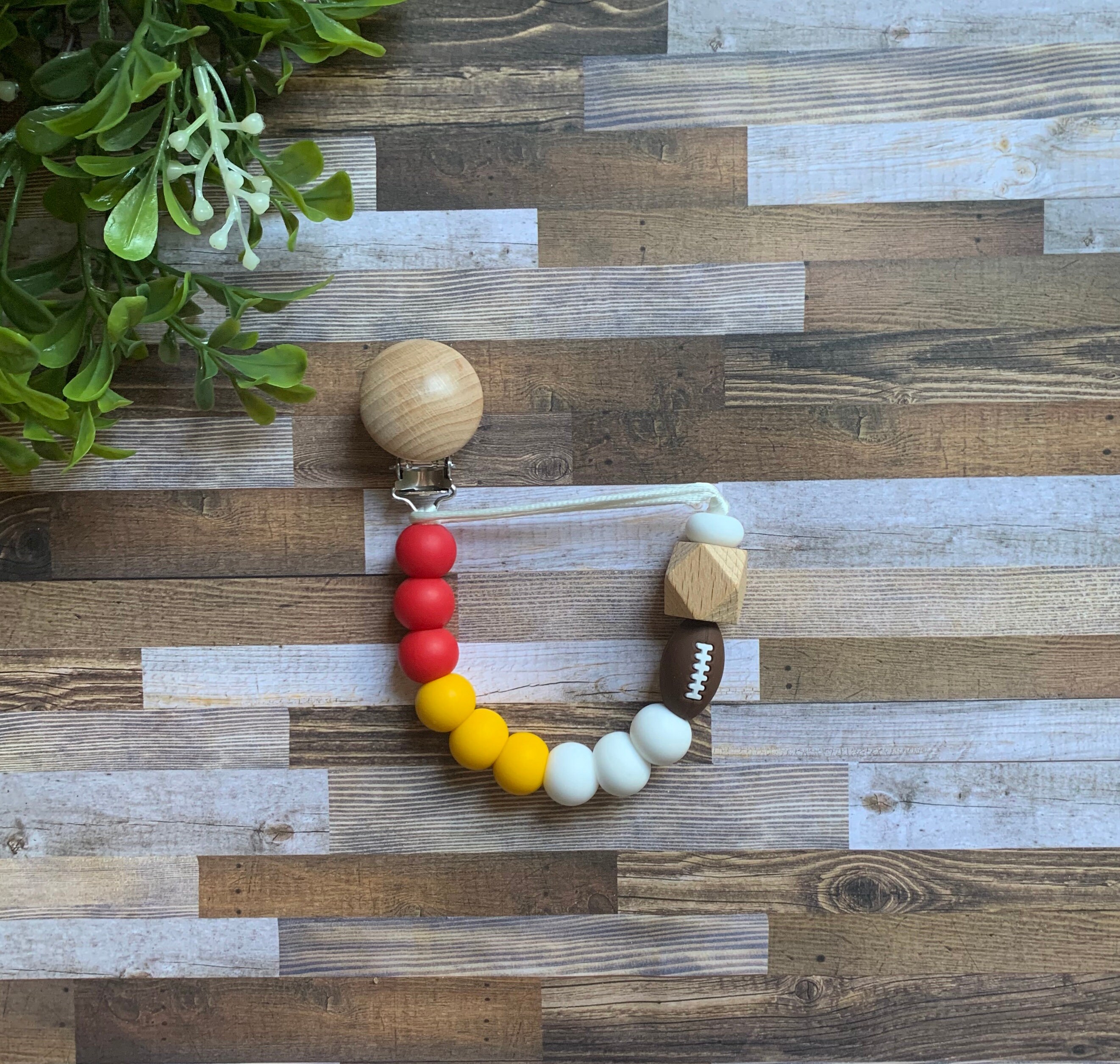 Kansas City Chiefs Toy Collection, Chiefs Baby Gift Pacifier Clip, Baby ...