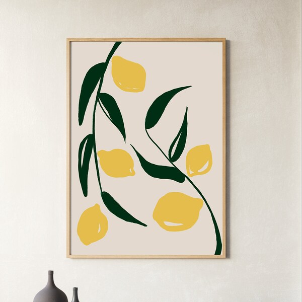 Lemon Wall Art Etsy
