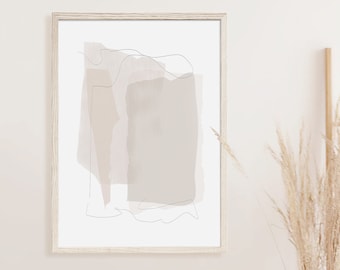 Living Room Wall Art, Neutral Wall Art, Boho Decor, Apartment Decor, Abstract Wall Art Abstract Print Abstract Art Neutral Prints Art Prints