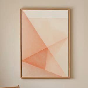 Abstract Geometric Art Print Peach Tones Minimalist Wall Decor Modern Home Printable Contemporary Office Design
