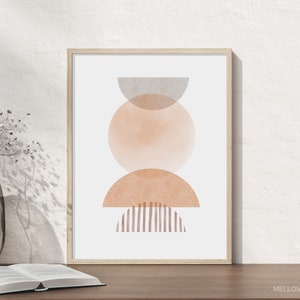 Neutral Color Wall Art Minimalist Print Boho Decor,Abstract Print Earth Tone Abstract Art Digital Print Printable Art Beige Gray Print