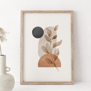 Bohemian Wall Art, Boho Art Print, Beige and Green, Minimal Print, Minimalist Art Print, Minimalist, Mid Century Modern Geometric Shapes