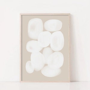 Impressão de arte abstrata, arte de parede abstrata bege, arte de parede moderna, impressão minimalista, decoração de parede, arte de parede de sala de estar, impressão escandinava