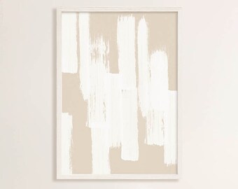 Neutral Wall Art, Minimalist Painting, Beige Print, Printable Wall Art, Geometric Watercolor, Digital Print, Boho Decor, Abstract Print