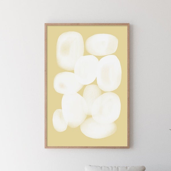 Yellow Abstract Art Etsy