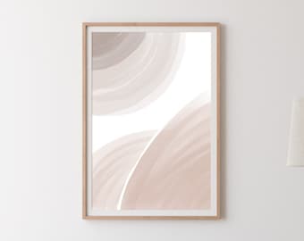 Beige Gray Painting Print, Printable Wall Art, Digital Print, Neutral Wall Art, Boho Decor, Abstract Art Print, Minimalist Print