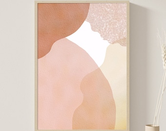 Abstracte aquarelkunstdruk: modern wanddecor (digitale download)