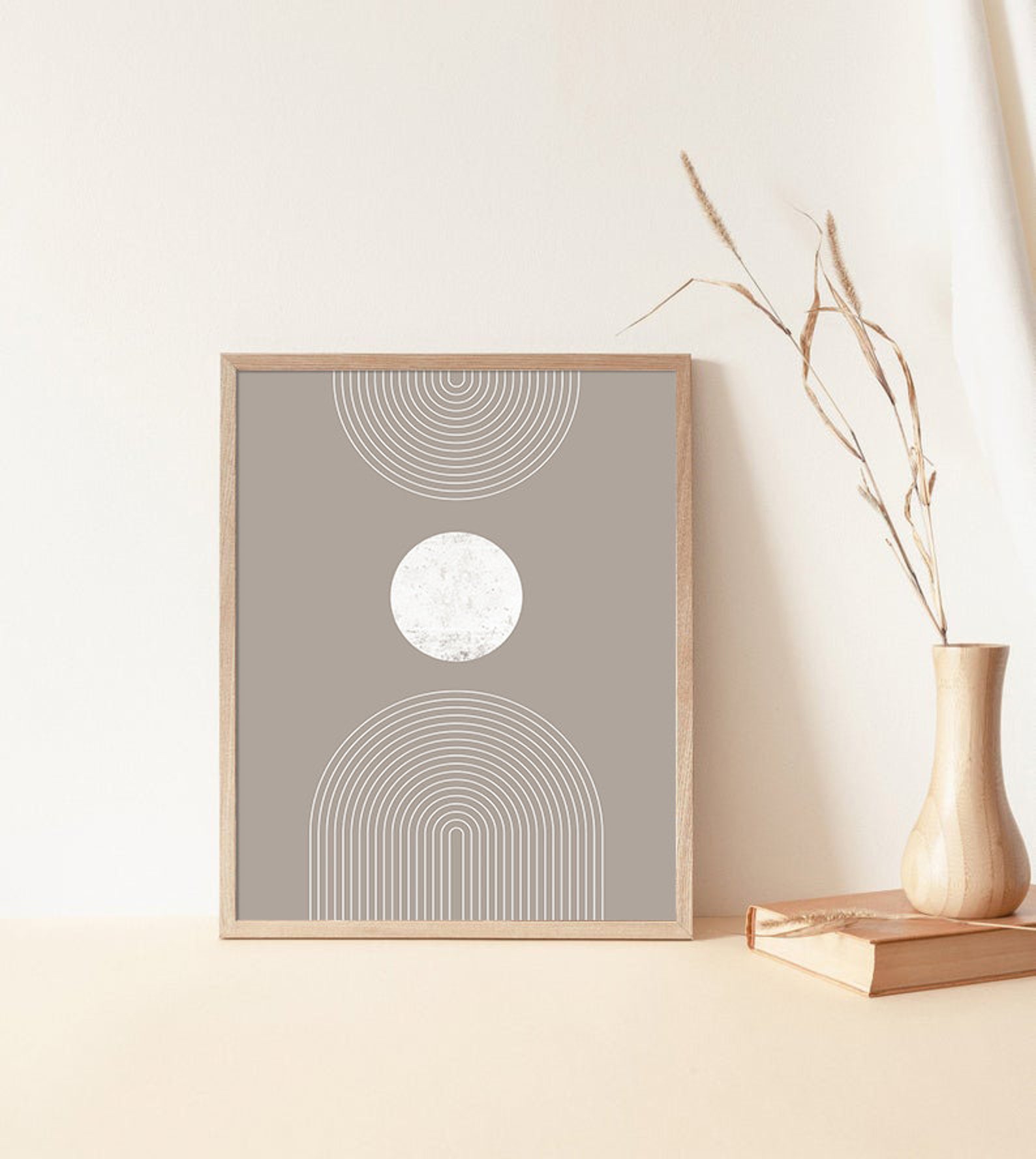 Geometric Line Art Mid Century Line Art Modern Abstract Art Etsy