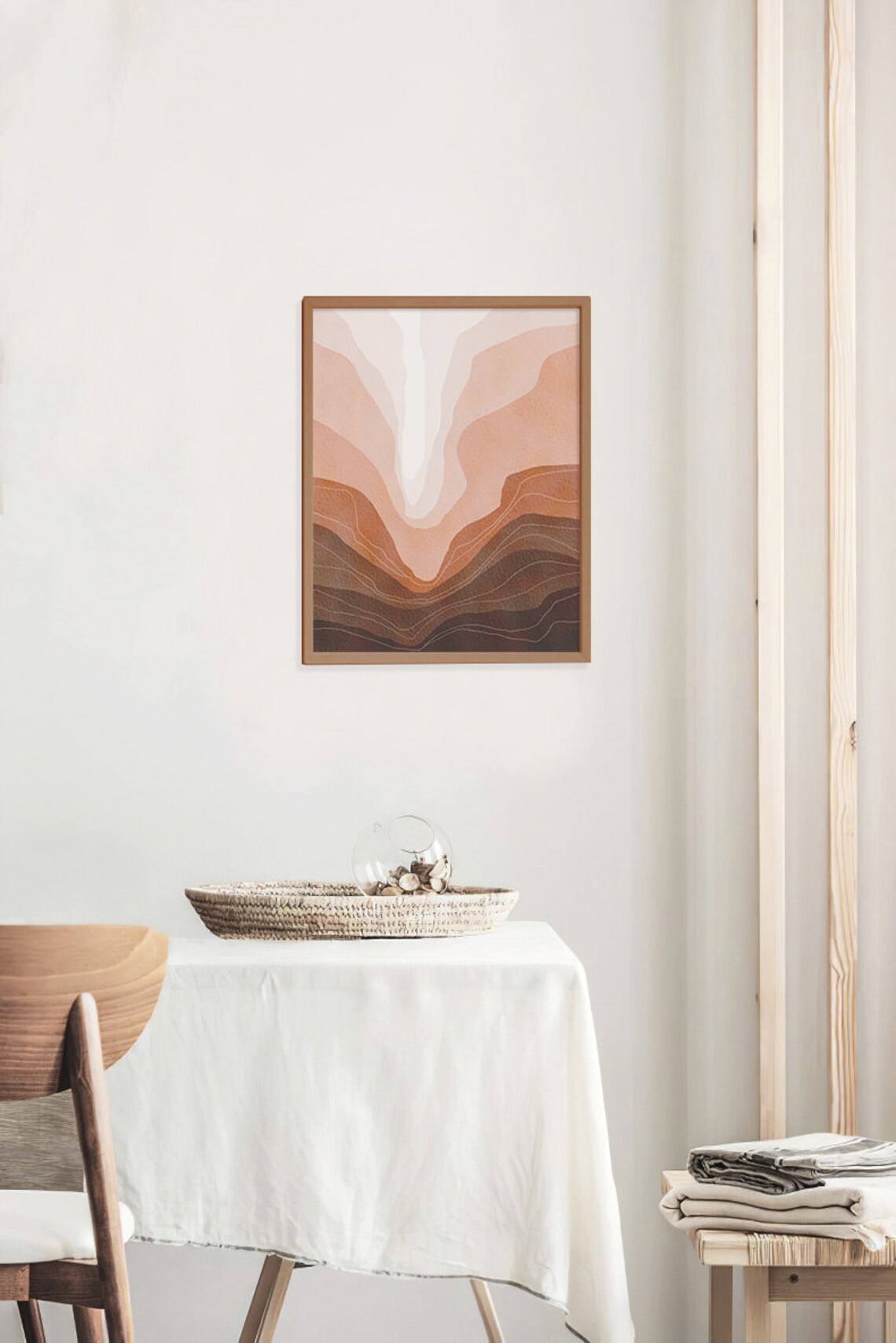 Brown Beige Modern Wall Art Digital Print Beige Abstract Art Etsy