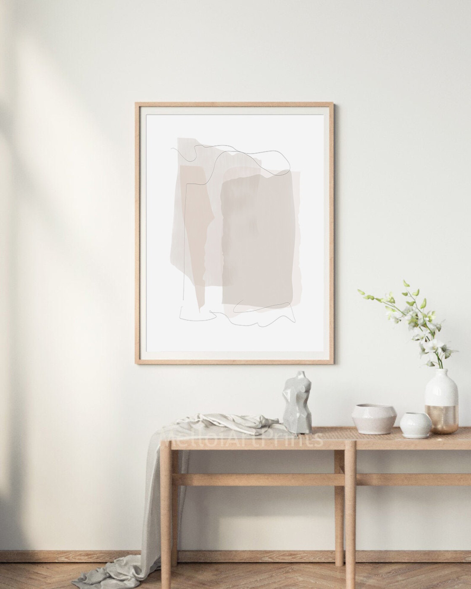 Living Room Wall Art Neutral Wall Art Boho Decor Apartment - Etsy