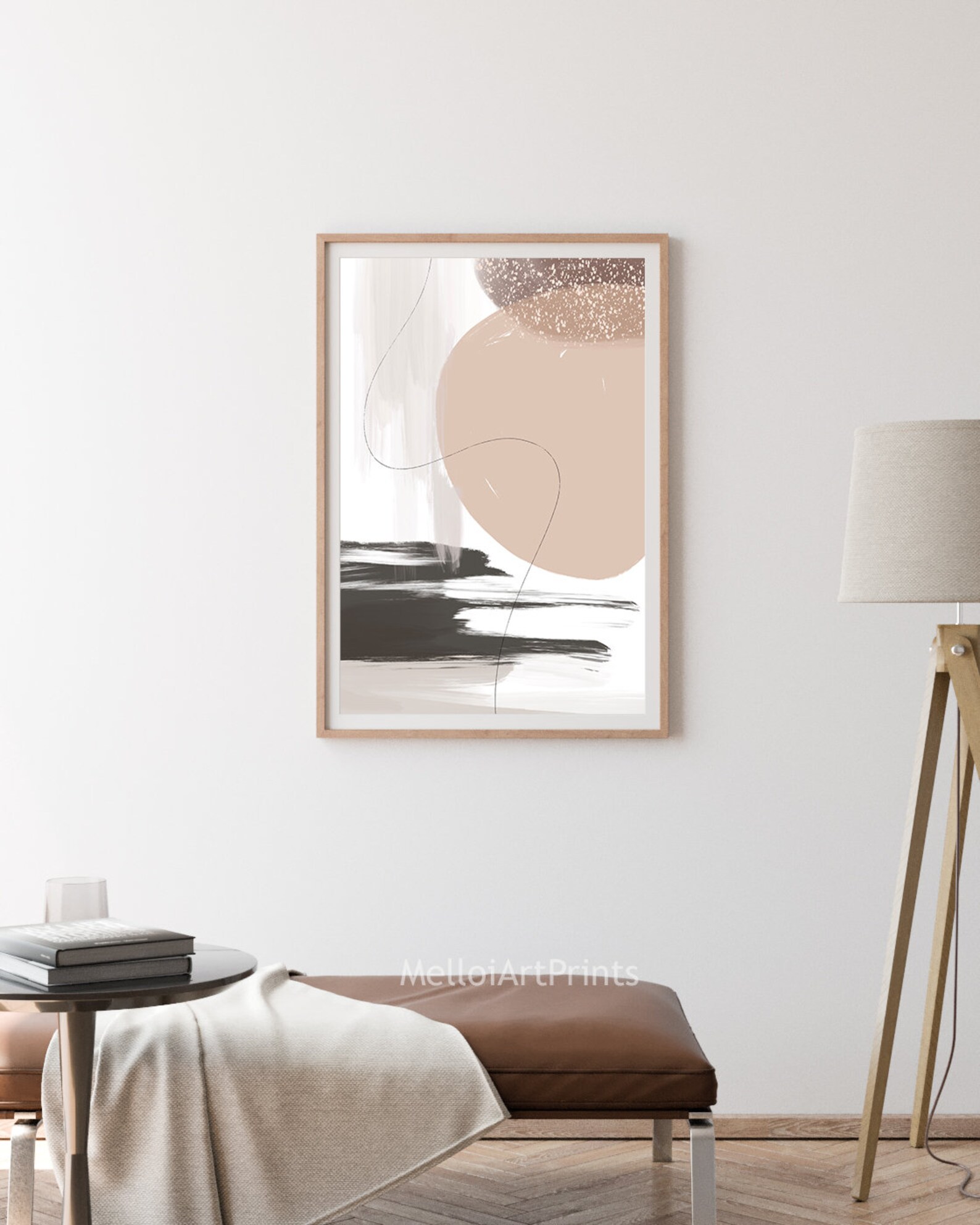 Beige Brown Printable Wall Art Digital Print Neutral Wall Etsy